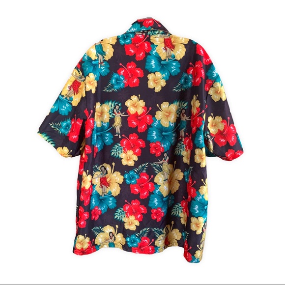 ACE VENTURA Pet Detective Hula Girl Hawaiian Shirt - Picture 2 of 7